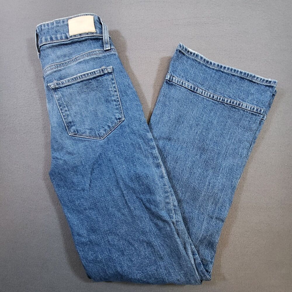 PAIGE Sasha High Rise Wide Leg Jeans 24x33 (Tag 26) Blue Denim Tall Long Inseam